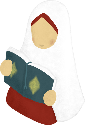 Faceless Muslim School Girl Read Quran